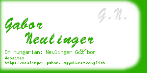 gabor neulinger business card